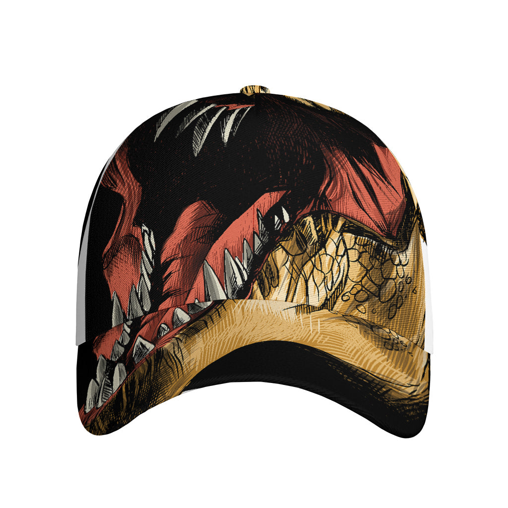 Tyrannosaurus Rex Head Print Baseball Cap