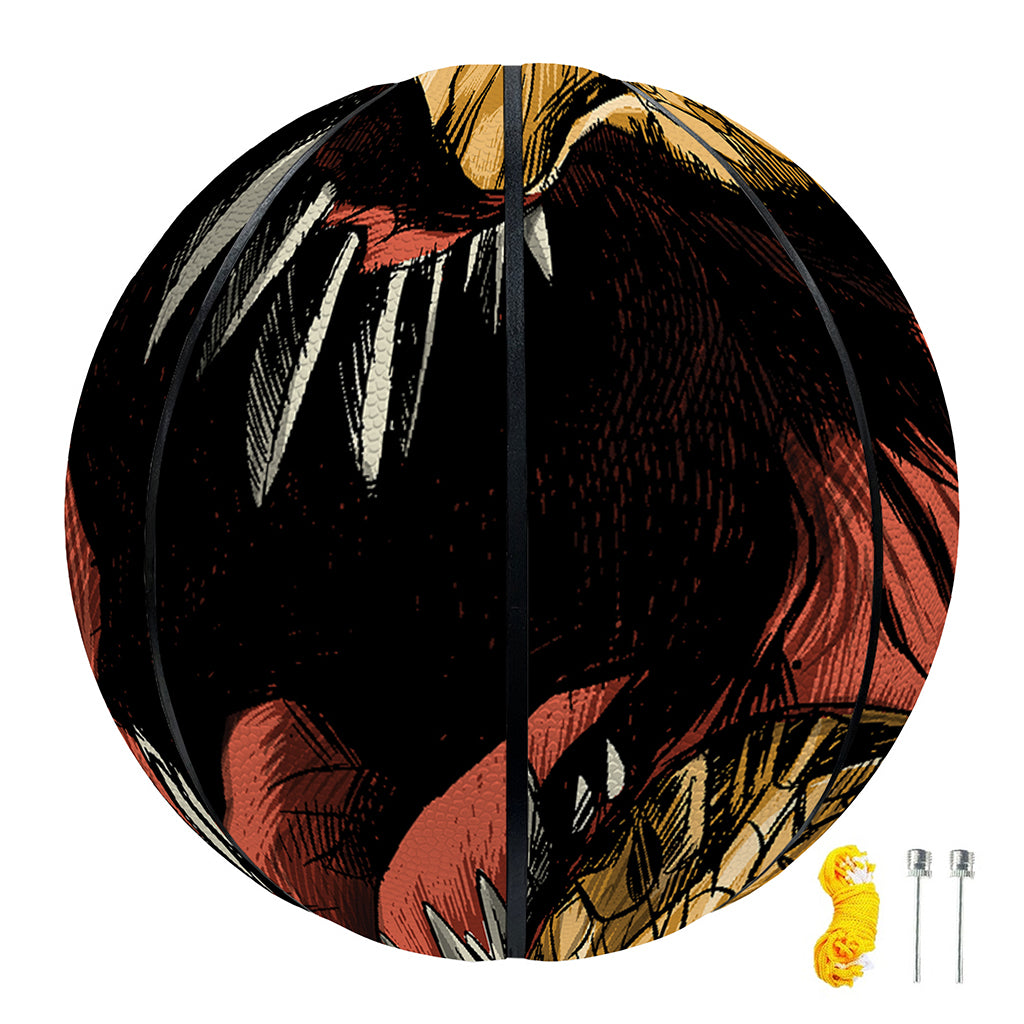 Tyrannosaurus Rex Head Print Basketball