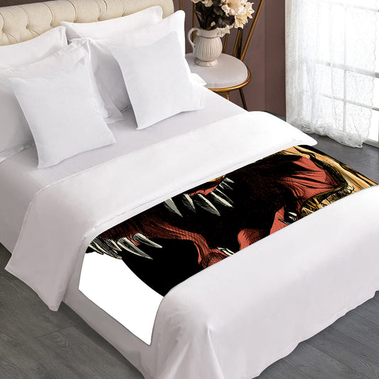 Tyrannosaurus Rex Head Print Bed Runner