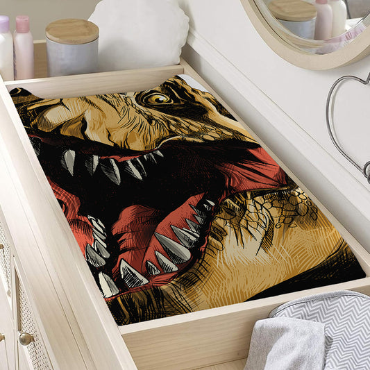 Tyrannosaurus Rex Head Print Changing Pad Cover