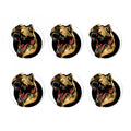 Tyrannosaurus Rex Head Print Coaster Set