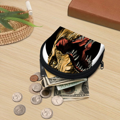 Tyrannosaurus Rex Head Print Coin Purse