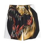 Tyrannosaurus Rex Head Print Cotton Shorts
