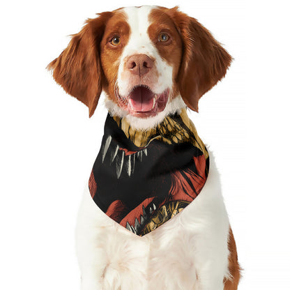 Tyrannosaurus Rex Head Print Dog Bandana