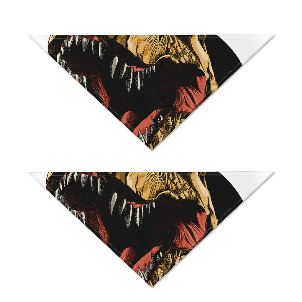 Tyrannosaurus Rex Head Print Dog Bandana