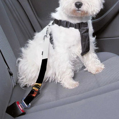 Tyrannosaurus Rex Head Print Dog Seat Belt