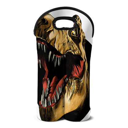 Tyrannosaurus Rex Head Print Double Neoprene Wine Tote