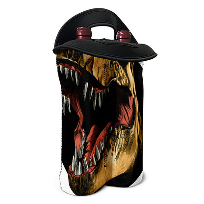 Tyrannosaurus Rex Head Print Double Neoprene Wine Tote