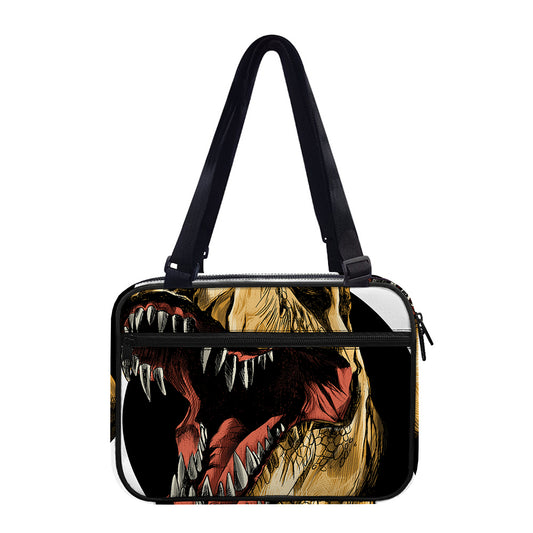 Tyrannosaurus Rex Head Print Double Strap Bible Bag
