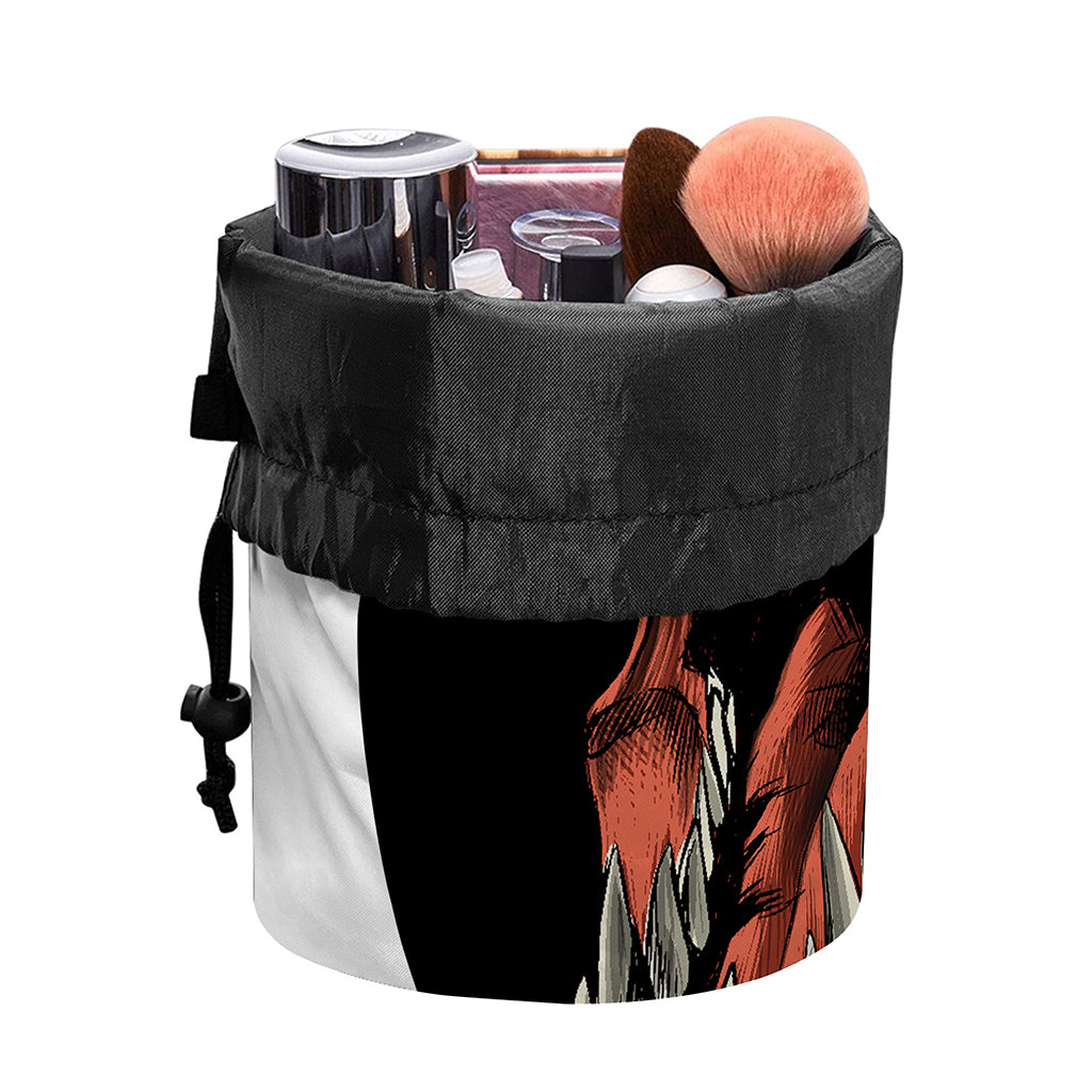 Tyrannosaurus Rex Head Print Drawstring Makeup Bag