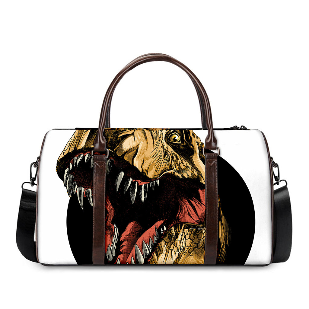 Tyrannosaurus Rex Head Print Duffle Bag