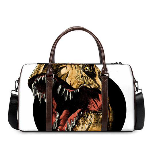 Tyrannosaurus Rex Head Print Duffle Bag
