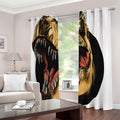 Tyrannosaurus Rex Head Print Extra Wide Grommet Curtains