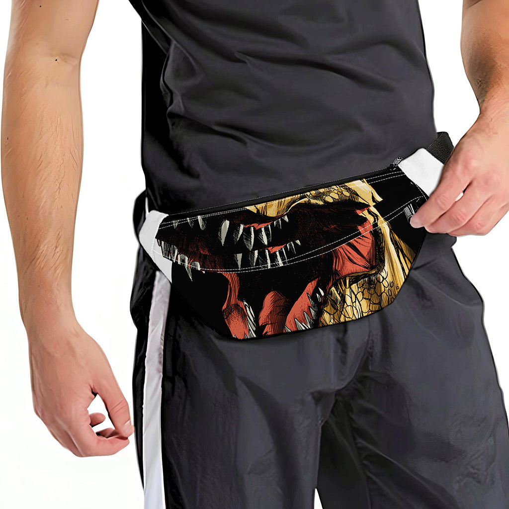 Tyrannosaurus Rex Head Print Fanny Pack