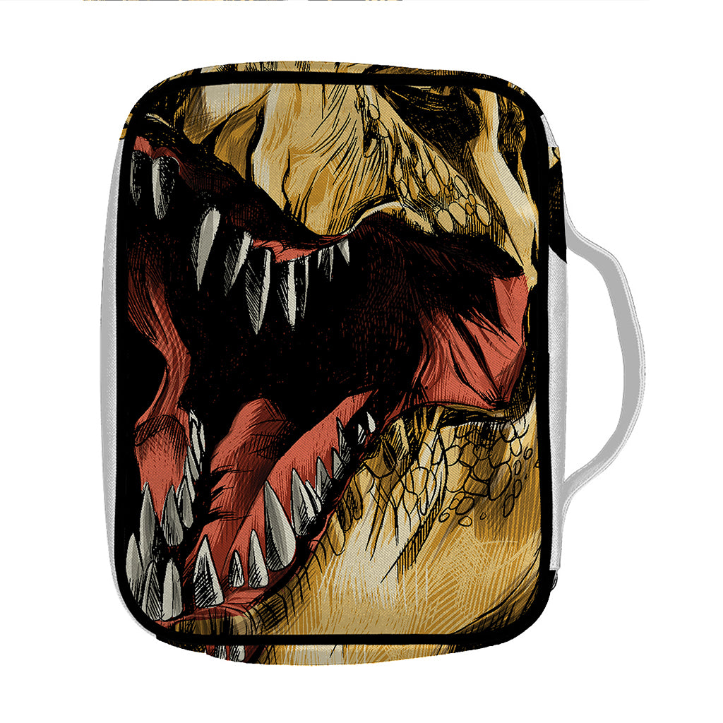 Tyrannosaurus Rex Head Print Front Pocket Bible Bag