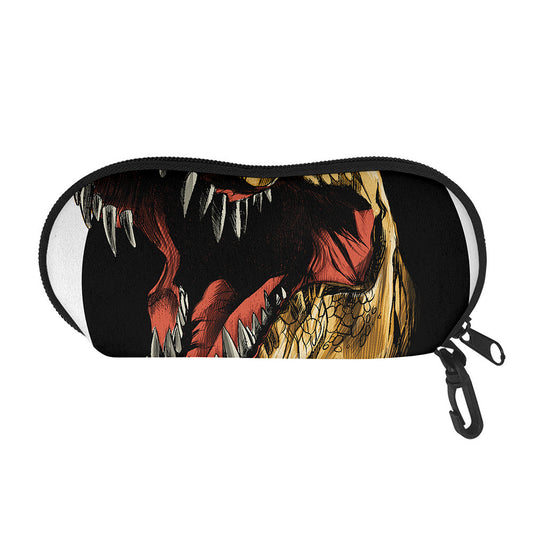 Tyrannosaurus Rex Head Print Glasses Case