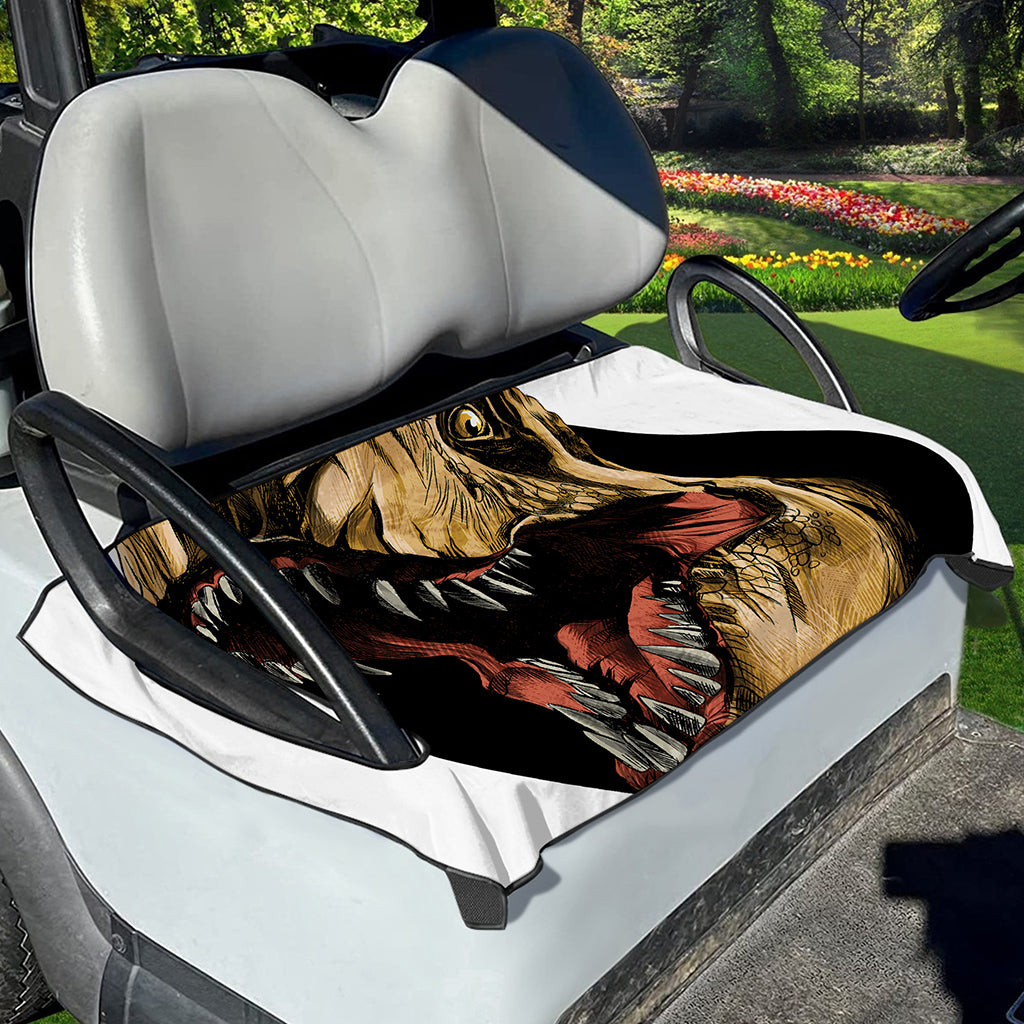Tyrannosaurus Rex Head Print Golf Cart Seat Cover
