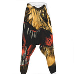 Tyrannosaurus Rex Head Print Hammer Pants