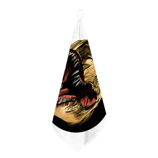 Tyrannosaurus Rex Head Print Hand Towel