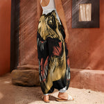 Tyrannosaurus Rex Head Print Harem Pants