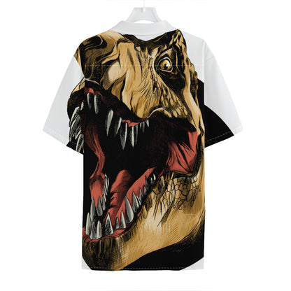 Tyrannosaurus Rex Head Print Hawaiian Shirt