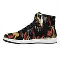 Tyrannosaurus Rex Head Print High Top Leather Sneakers