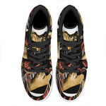 Tyrannosaurus Rex Head Print High Top Leather Sneakers