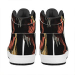 Tyrannosaurus Rex Head Print High Top Leather Sneakers