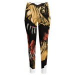 Tyrannosaurus Rex Head Print High-Waisted Pocket Leggings