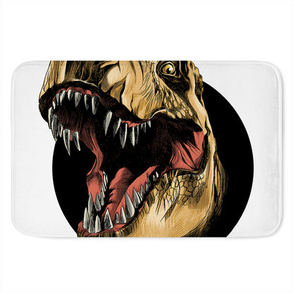 Tyrannosaurus Rex Head Print Indoor Door Mat