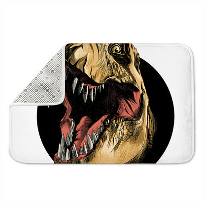 Tyrannosaurus Rex Head Print Indoor Door Mat