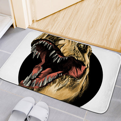 Tyrannosaurus Rex Head Print Indoor Door Mat
