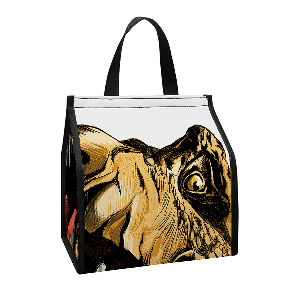 Tyrannosaurus Rex Head Print Insulated Lunch Tote