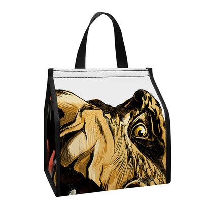 Tyrannosaurus Rex Head Print Insulated Lunch Tote