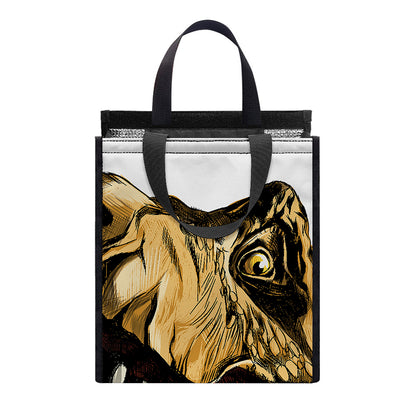 Tyrannosaurus Rex Head Print Insulated Lunch Tote