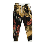 Tyrannosaurus Rex Head Print Jogger Pants