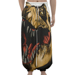 Tyrannosaurus Rex Head Print Lantern Pants