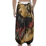 Tyrannosaurus Rex Head Print Lantern Pants