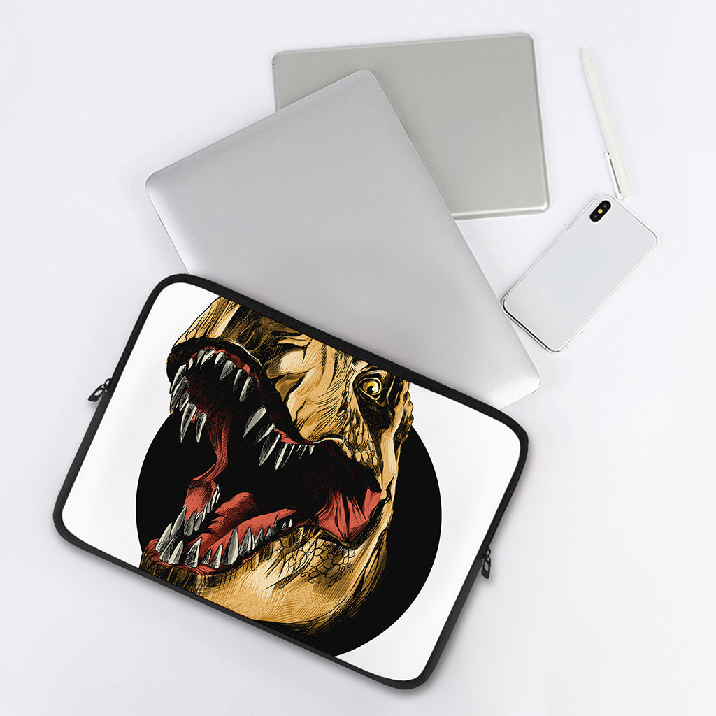 Tyrannosaurus Rex Head Print Laptop Sleeve