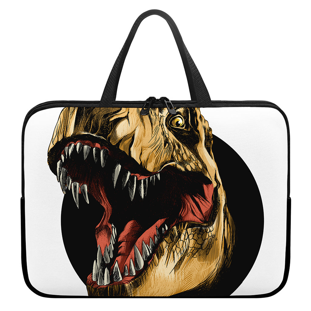 Tyrannosaurus Rex Head Print Laptop Sleeve With Handle