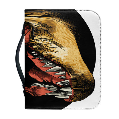 Tyrannosaurus Rex Head Print Leather Bible Cover