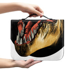 Tyrannosaurus Rex Head Print Leather Bible Cover