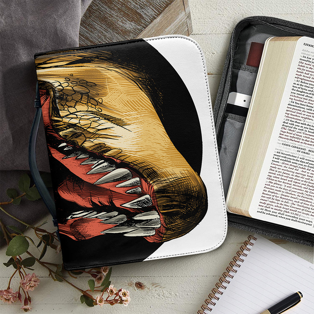 Tyrannosaurus Rex Head Print Leather Bible Cover
