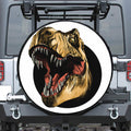 Tyrannosaurus Rex Head Print Leather Spare Tire Cover