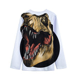 Tyrannosaurus Rex Head Print Long Sleeve Short Coat