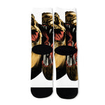 Tyrannosaurus Rex Head Print Long Socks