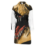 Tyrannosaurus Rex Head Print Men's Bathrobe