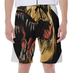 Tyrannosaurus Rex Head Print Men's Beach Shorts