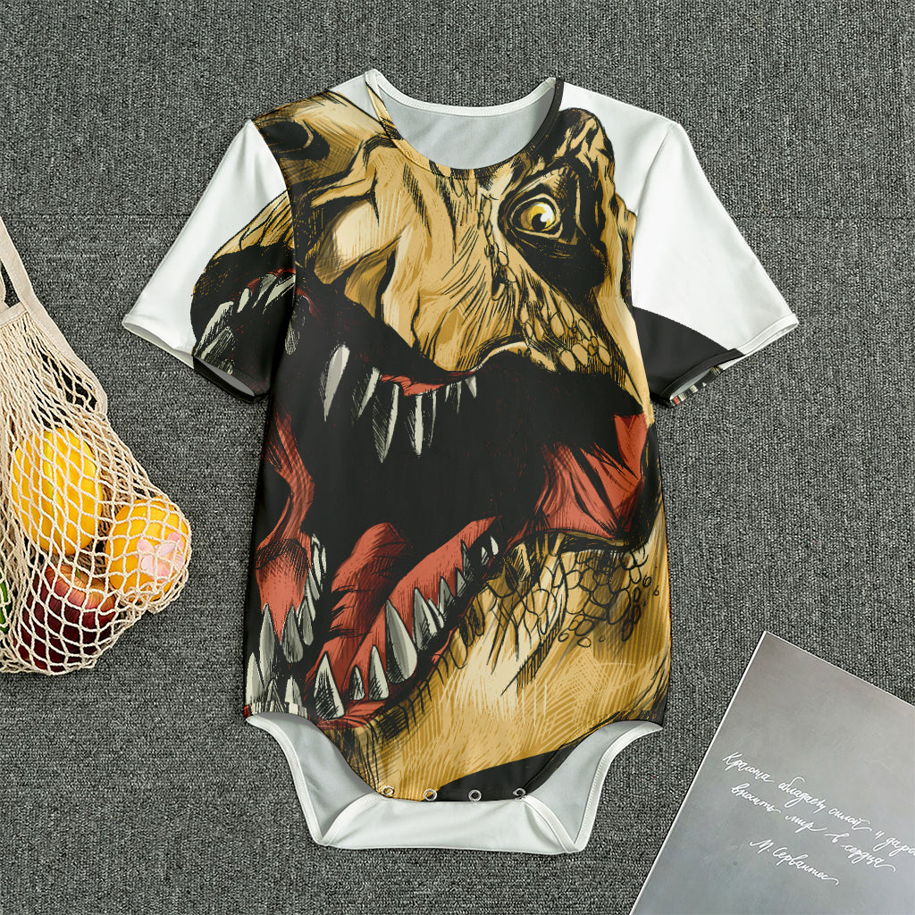 Tyrannosaurus Rex Head Print Men's Bodysuit
