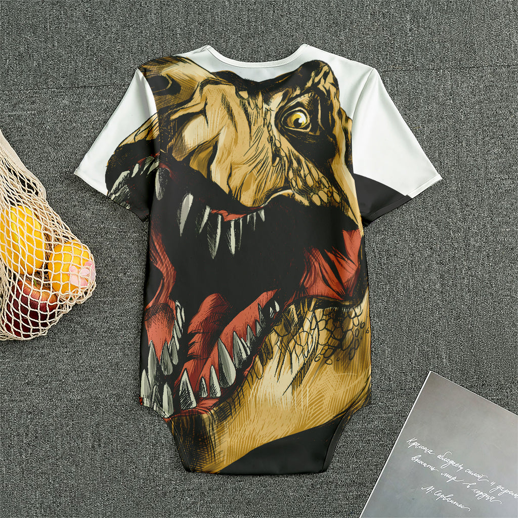 Tyrannosaurus Rex Head Print Men's Bodysuit